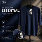 Navy Blue Drop Shoulder