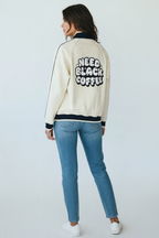 Color Block Raglan Sleeve Zip Track Jacket