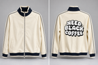 Color Block Raglan Sleeve Zip Track Jacket