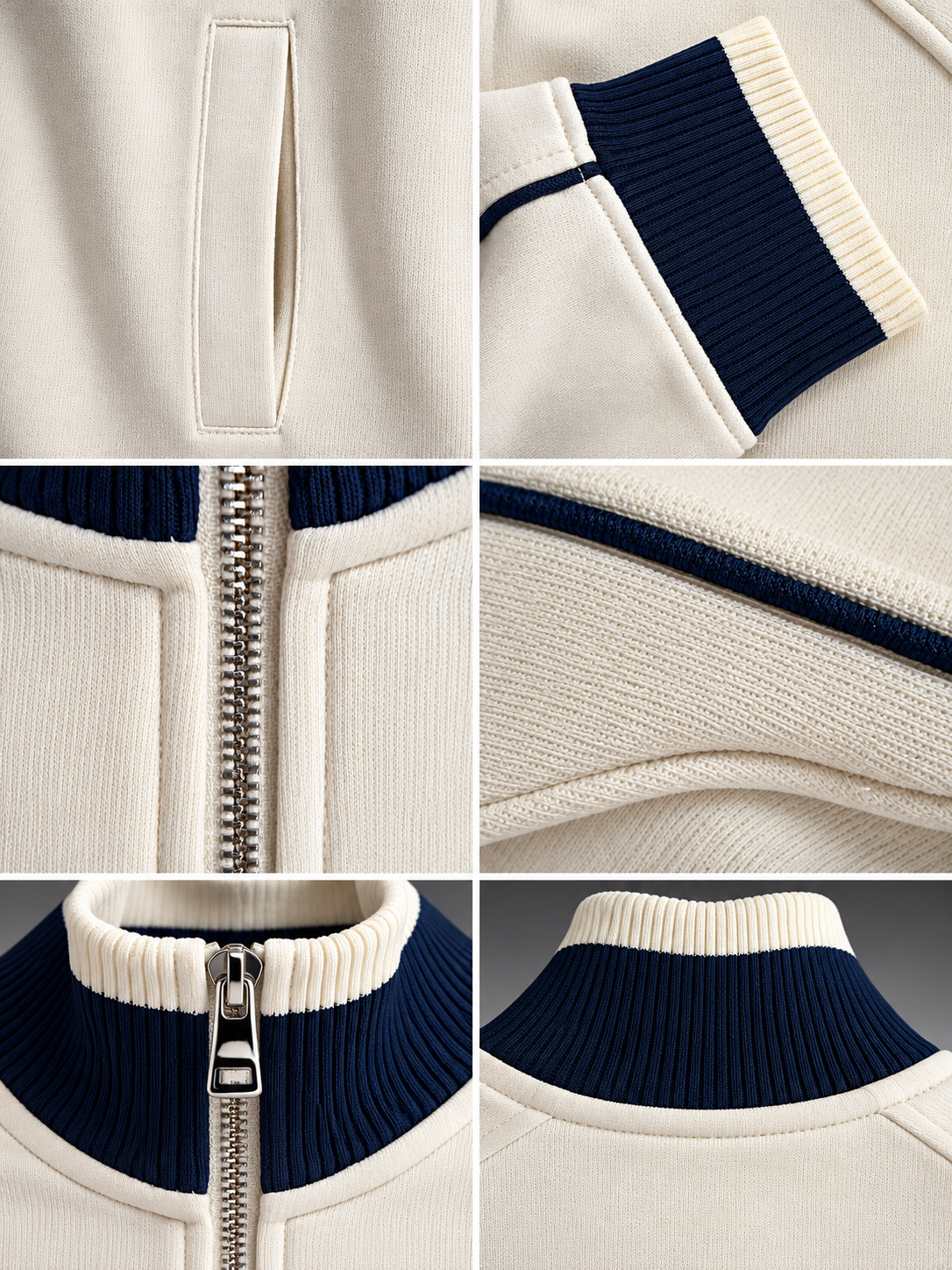 Color Block Raglan Sleeve Zip Track Jacket