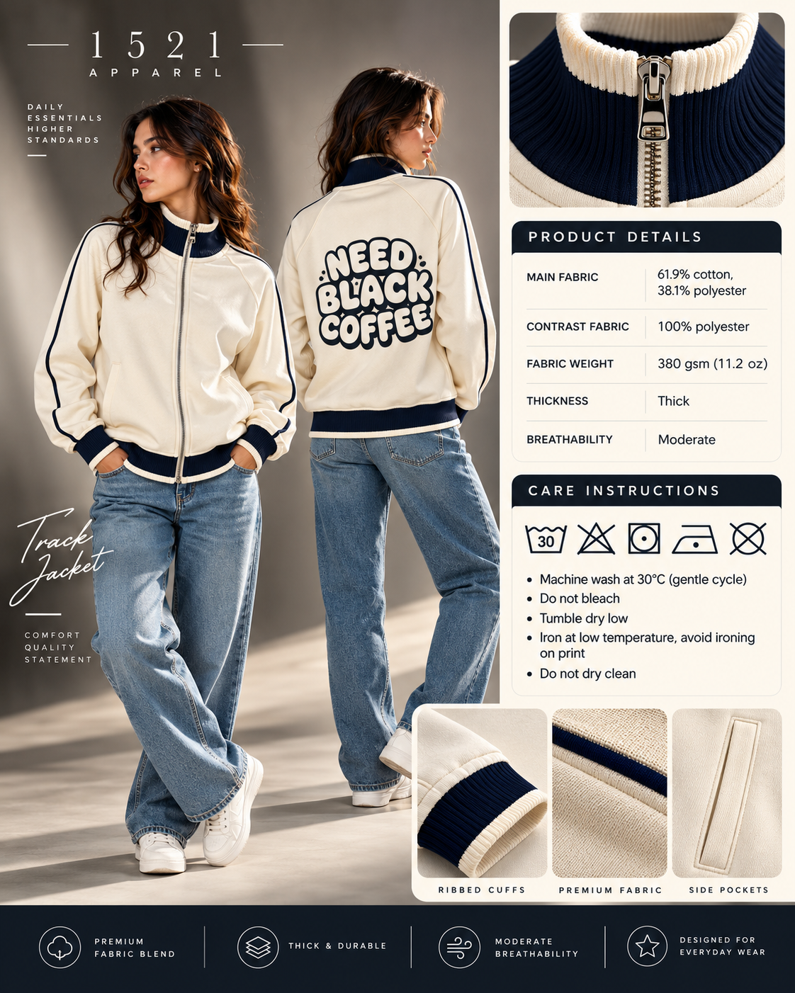 Color Block Raglan Sleeve Zip Track Jacket