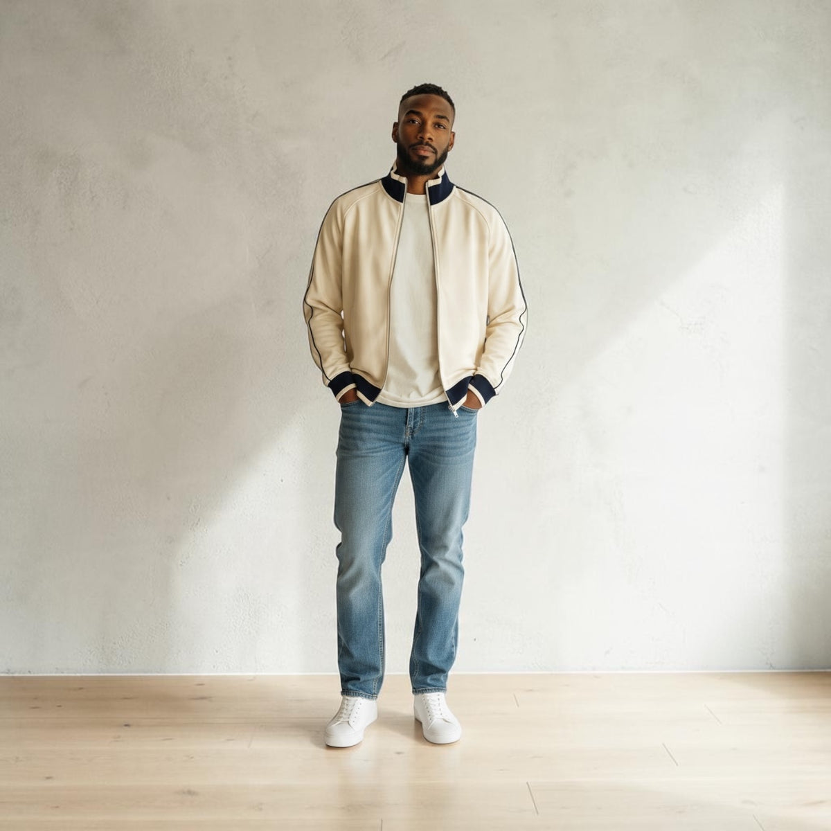Color Block Raglan Sleeve Zip Track Jacket
