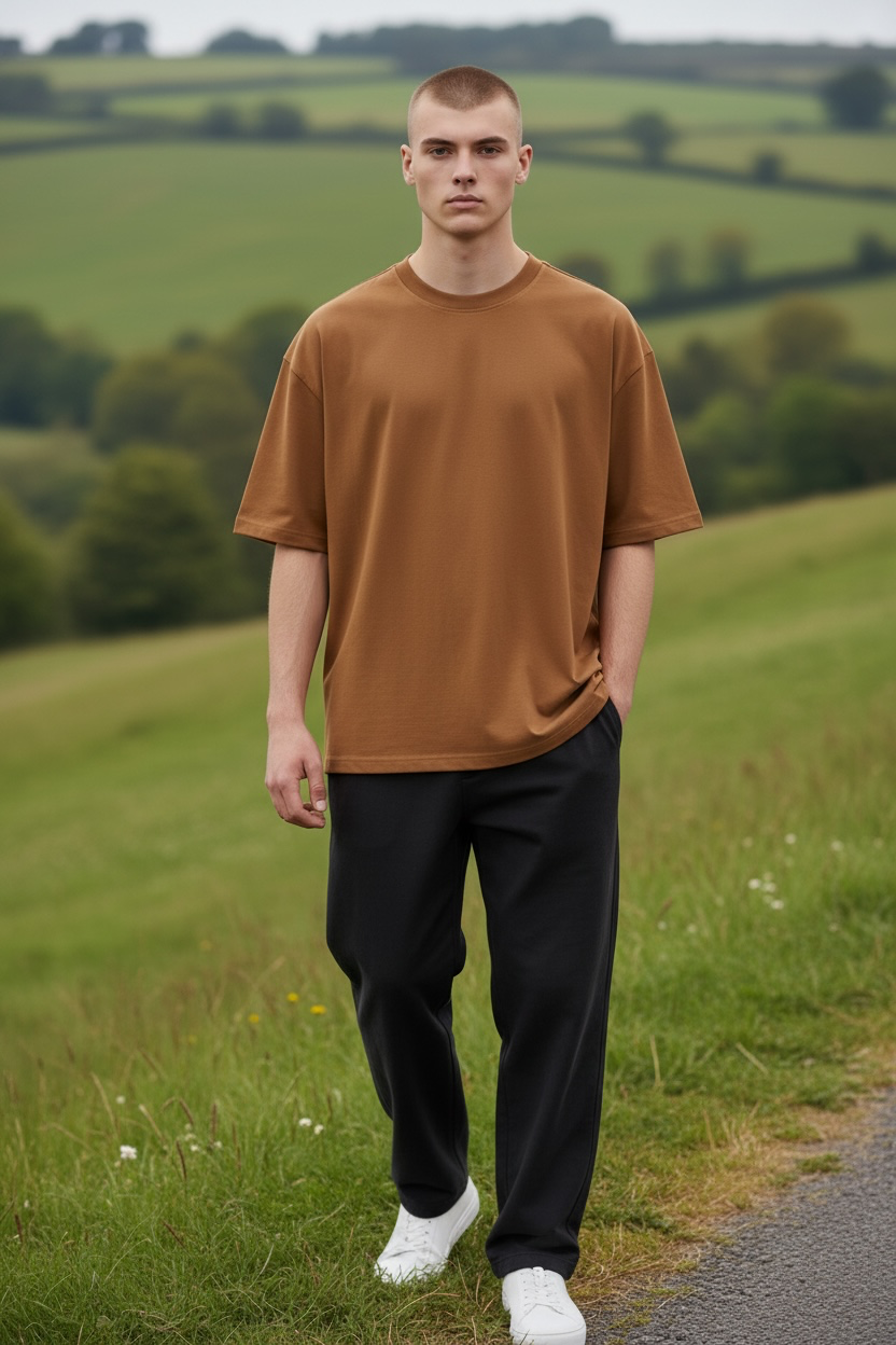 Brown Drop Shoulder
